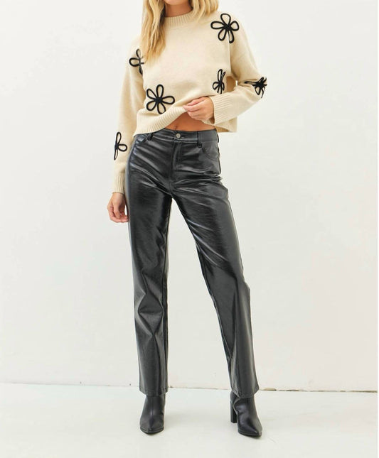 Idem Ditto - Metallic Straight Leg Pants