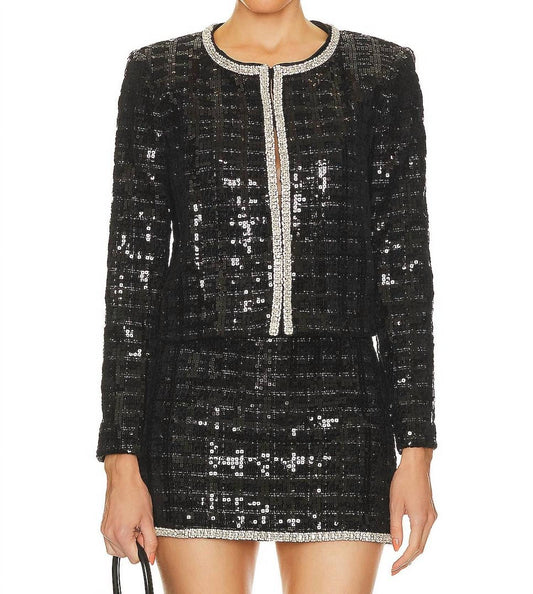 Alice + Olivia - Sequin Tweed Jacket