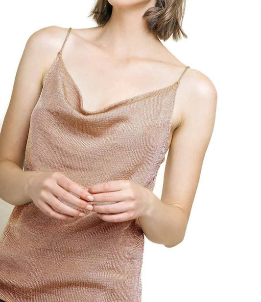 Umgee - Lurex Cowl Neck Tank