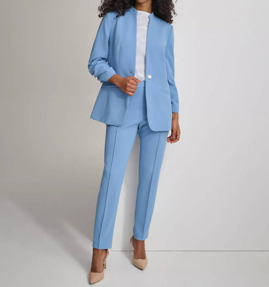 Calvin Klein - Stretch Scuba Crepe Stand-collar Single-button Blazer