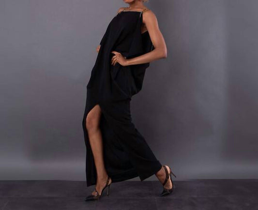 Burberry - Crystal And Chain Detail Stretch Jersey Sleeveless Gown