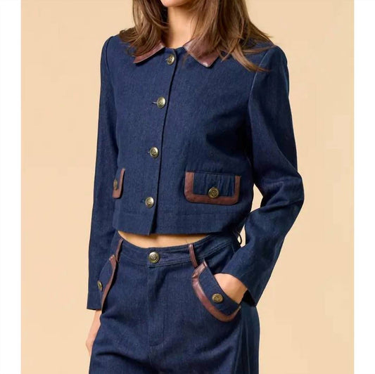 Lalavon - Button Down Contrast Jacket