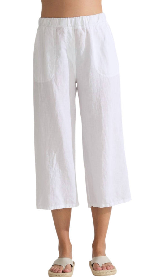 Cut Loose - Linen Capri Easy Pants