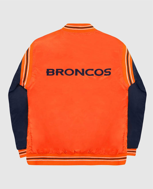 Starter - Men's Denver Broncos Varsity Satin Full-snap Jacket