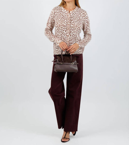 Kokun - Demi Cashmere Printed Cropped Cardigan