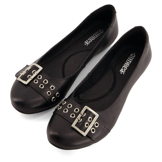 Andrea - Women's Wide Buckle Ballerinas