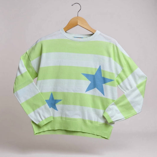 Wispr - Women's Stripe Star Sweater