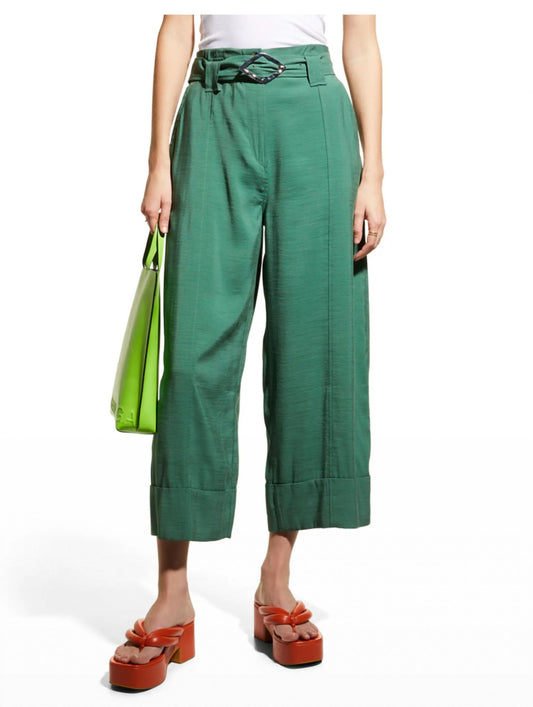 Ganni - Cropped High Waist Pants