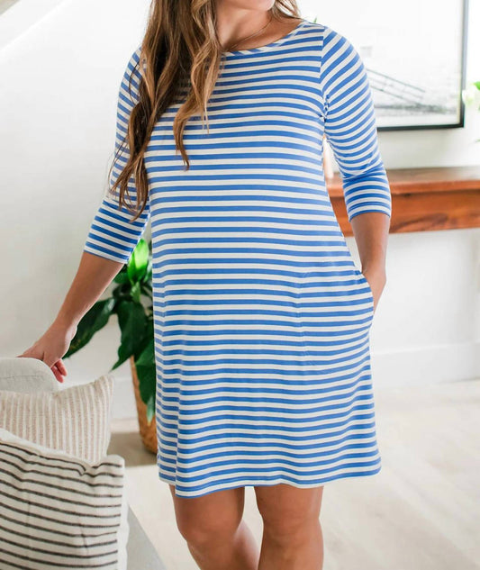 Yala - Rita Boatneck A-line Bamboo Dress With Pockets