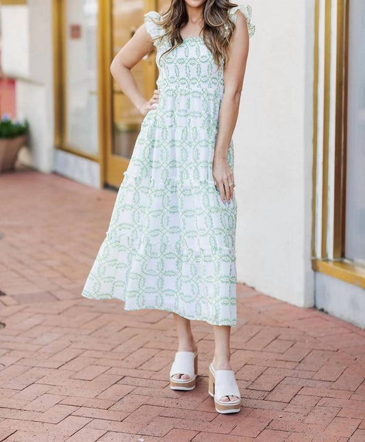 J.Marie - Women's The Loren Ruffle Strap Midi Dress