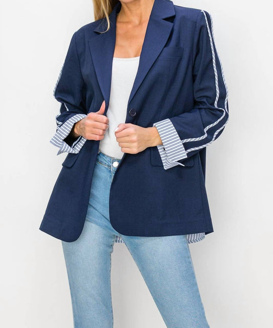 Joh - Mary Blazer Jacket With Stripes