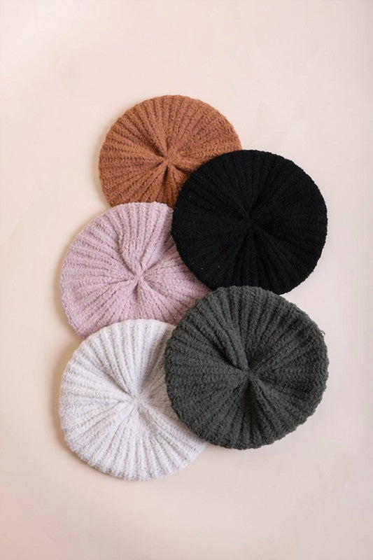 Leto - Boucle Rib Knit Beret