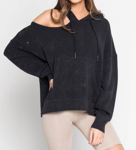 Chrldr - Oversized Cut Shoulder Hoodie