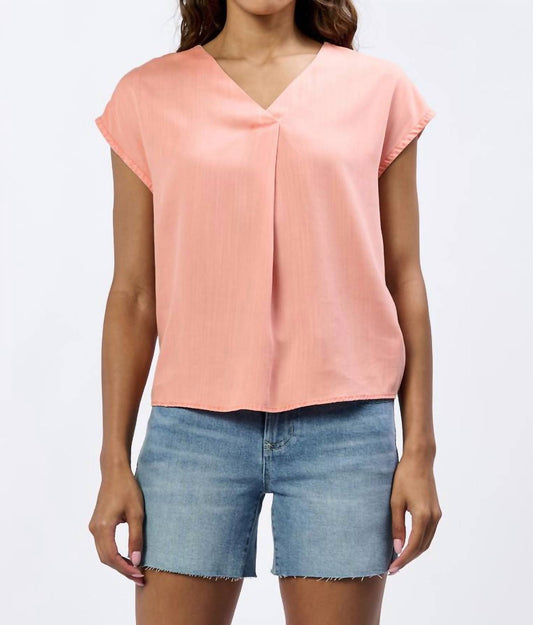 Dear John Denim - Kristen Pleat Front Vneck Blouse