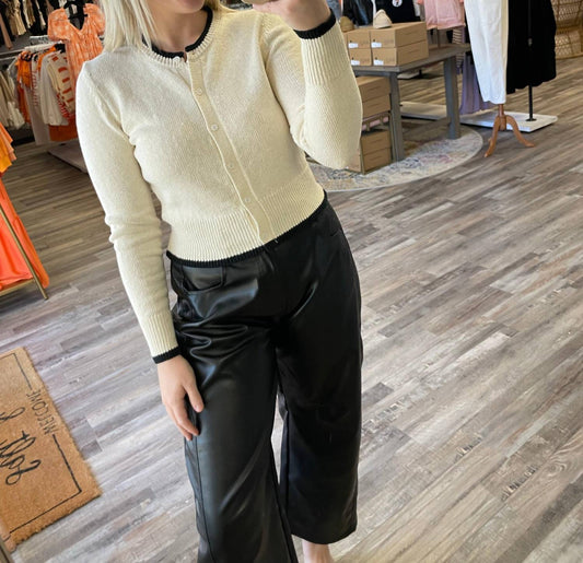 Olivaceous - Knit Button Down Cardigan