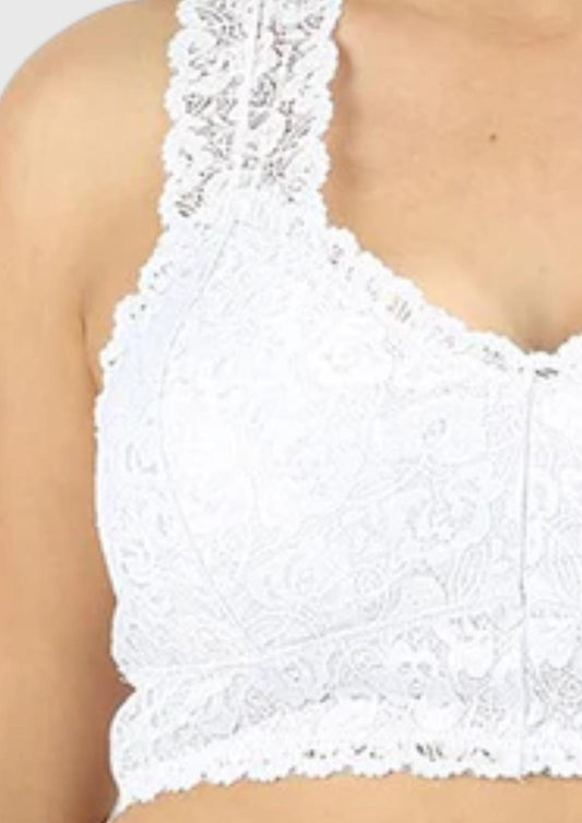 Zenana - Lace Hourglass Back Bralette - Plus