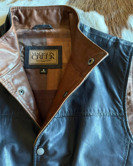 Madison Creek Outfitters - Men's Canyon Lambskin Leather Vest
