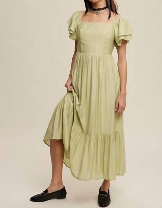 Listicle - Estee Ruffled Short Sleeve Maxi