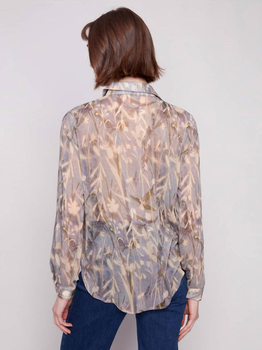 Charlie B - Printed Chiffon Button-down Shirt