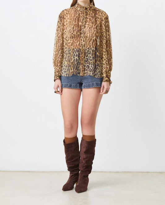 Suncoo - Sheer Leopard Top