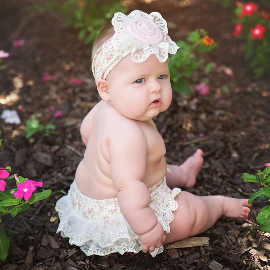 Haute Baby - Baby Girls Sweet Pea Floral Diaper Cover