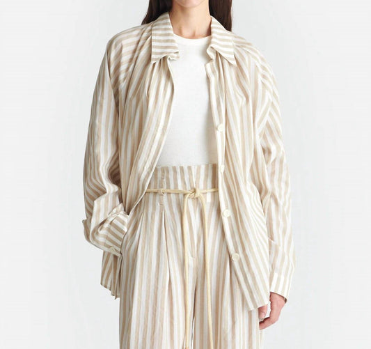 Nanushka - Women's Ada Striped Linen Shirt