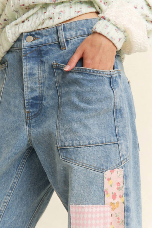 J.Nna - Patchwork Denim Gypsy Fit Jeans