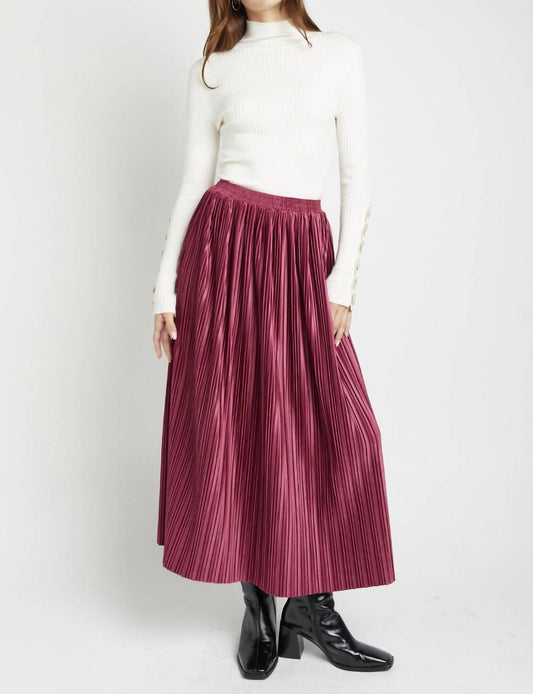 En Saison - Rozlyn Pleated Midi Skirt