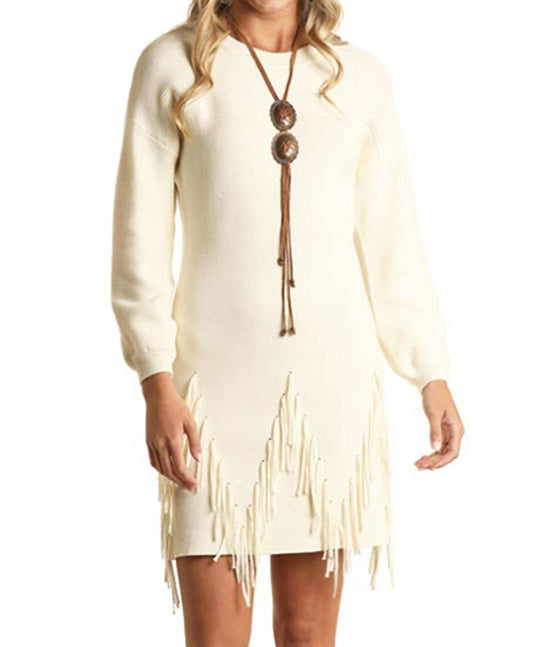 Rock & Roll Cowgirl - Sweater Dress With Fringe