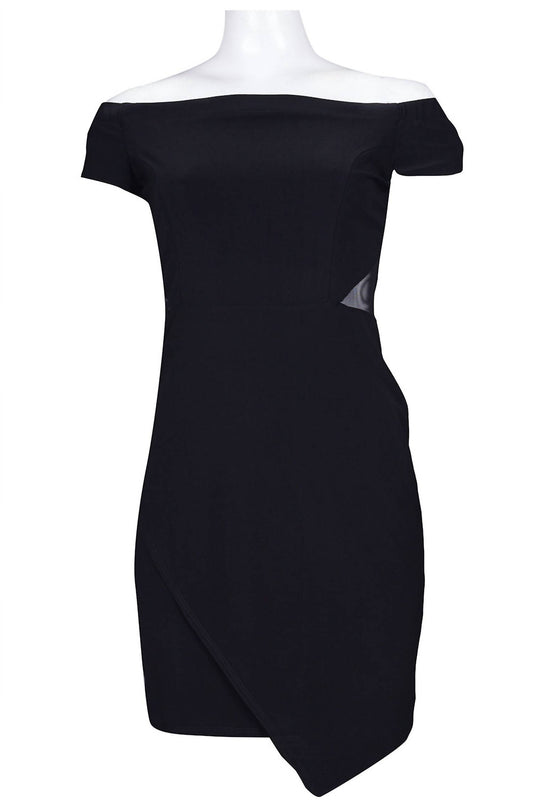 Bebe - Off-the-shoulder Illusion Side Overlap Dress