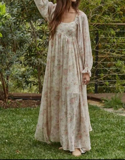 By Together - Chiffon Floral Flare Maxi Dress