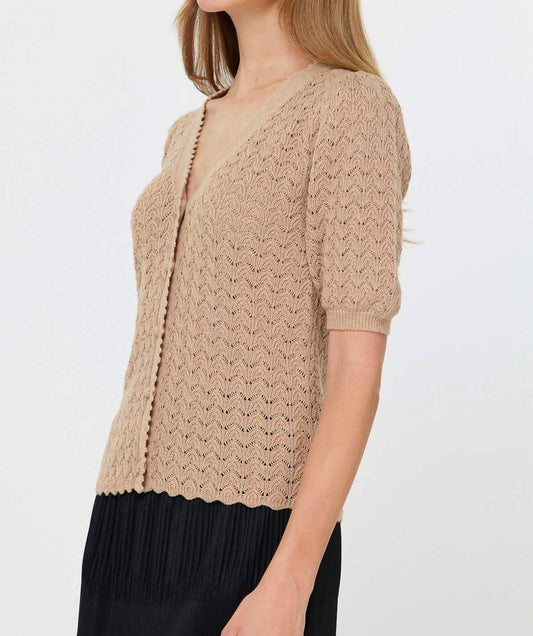 Nyland - Josette V-neck Scalloped Cardigan