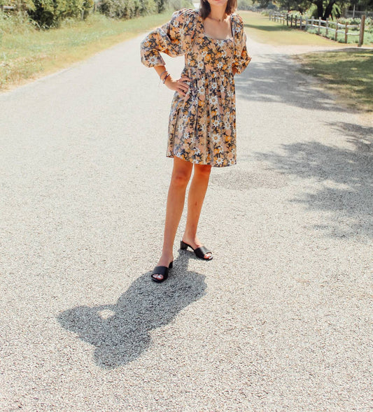 Mittoshop - Shimmer Floral Babydoll Dress