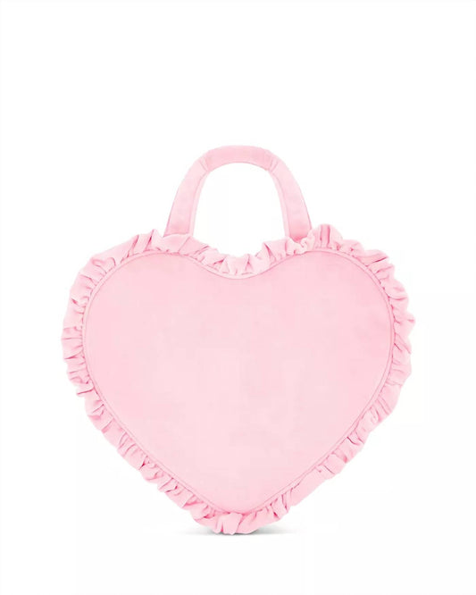 Stoney Clover Lane - Women's Velvet Ruffle Mini Heart Tote Bag