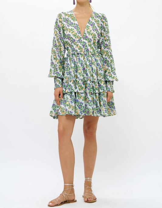 Oliphant - Smocked Waist V-neck Mini