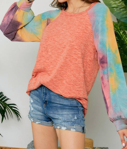 Raglan Sleeve Tie Dye Tunic