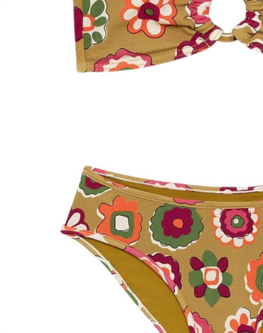 Montce - Girl's Floral Mini Tori Bandeau and Lulu Bikini Set