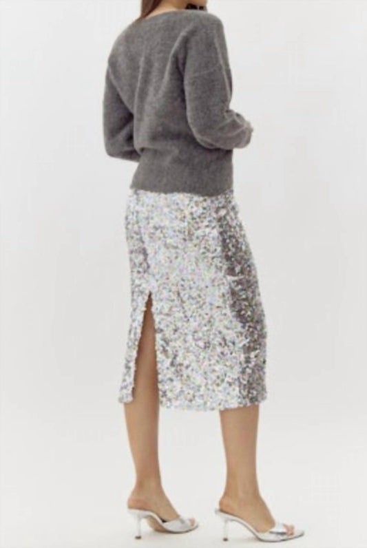 Greylin - Lacey Sequins Midi Skirt