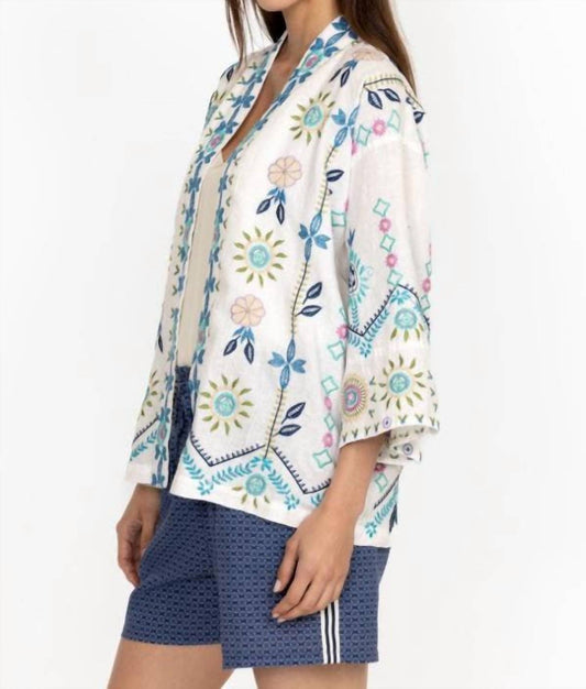 Johnny Was - Oriel Cropped Linen Kimono