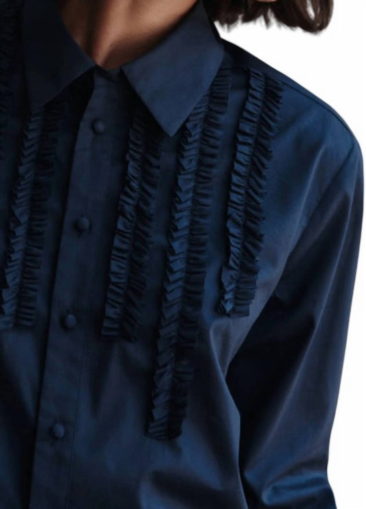 Cissa - The Ruffle Cropped Long Sleeve Shirt