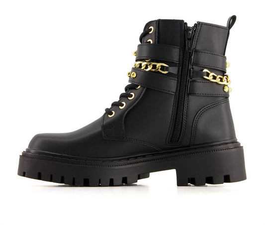 Andrea - Women's Chain Biker Boots