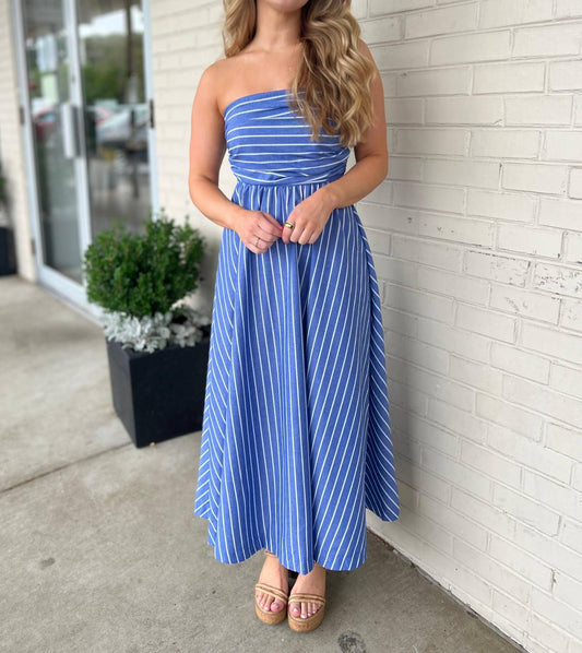 Olivaceous - Nancy Strapless Midi Dress