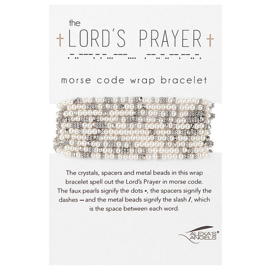 Alexa'S Angels - Women's Lord's Prayer Pearl Wrap Stretch Bracelet