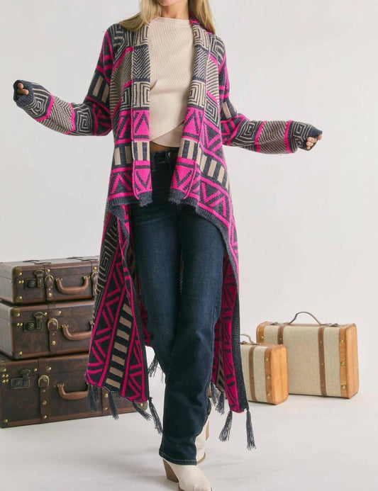 Davi & Dani - As it Was Fringe Cardigan