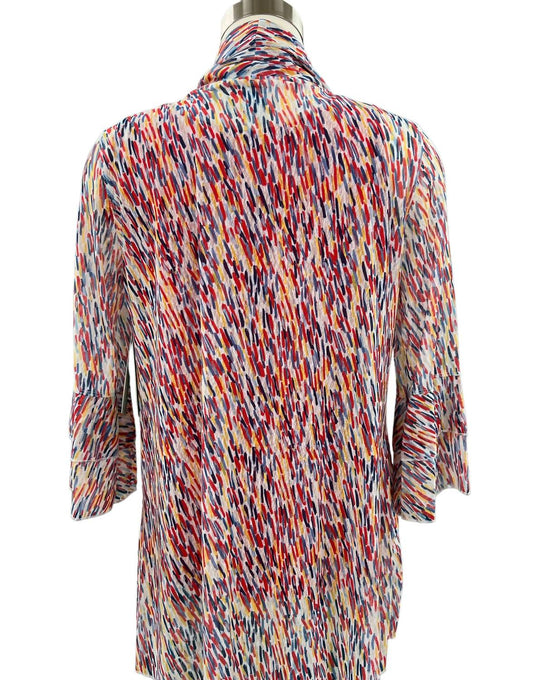 Multiples - Print Mesh Open Cardigan