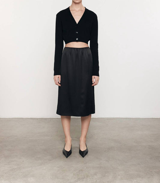 Enza Costa - CASHMERE CROPPED V-NECK CARDIGAN