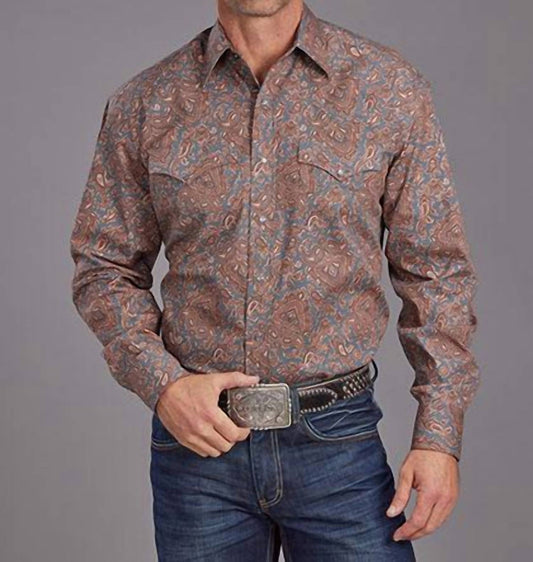 Stetson - Men's Snap Two Pocket Print Shirt