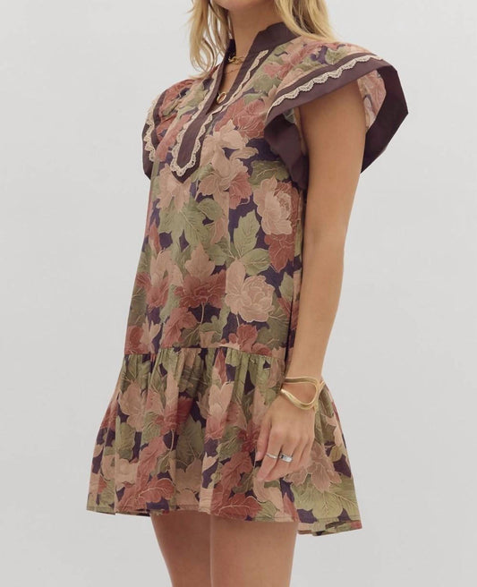 Entro - Fall Floral Mini Dress