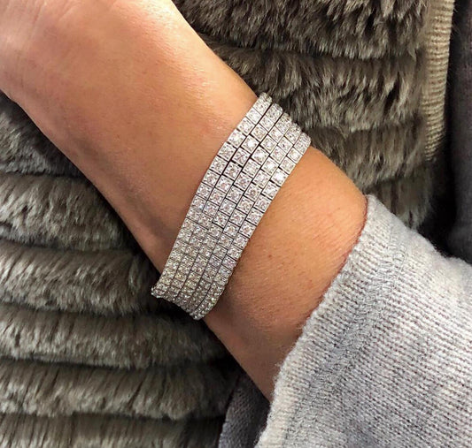 Gregg Ruth - Women's Five Row Tennis Diamond Bracelet