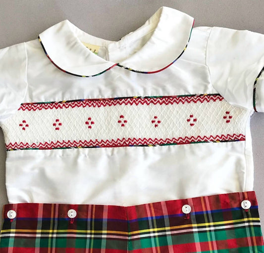 Le Za Me - Baby Boys Dex Plaid Silk Set